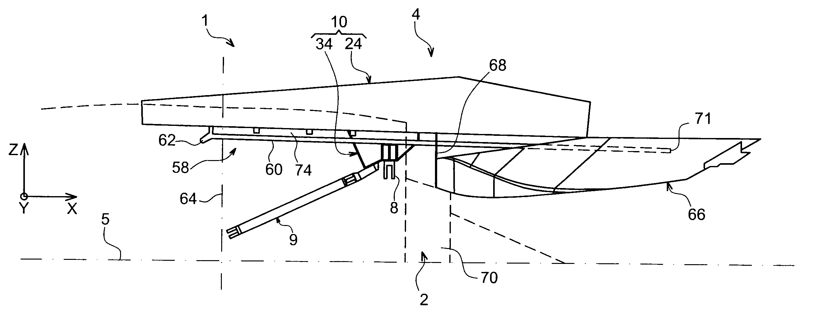 Mounting assembly for securing an engine to an aircraft wing