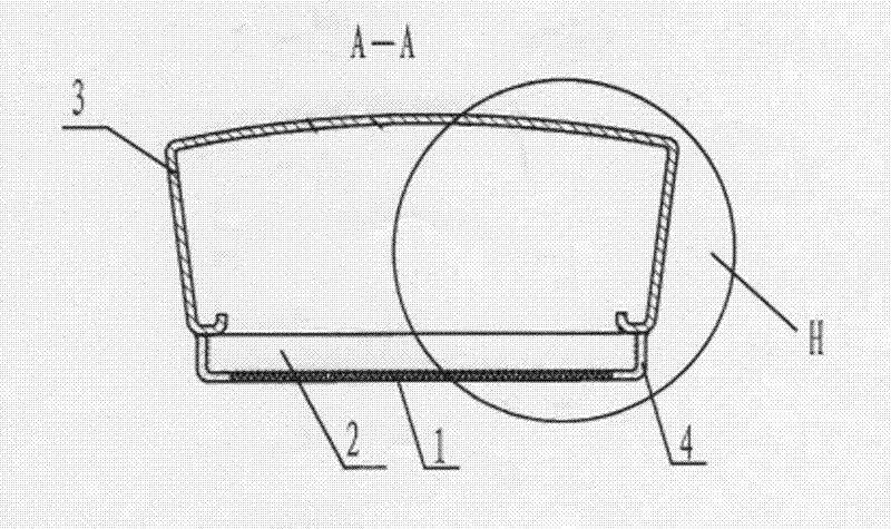 Trapezoidal distributing cylinder with strip-shaped net