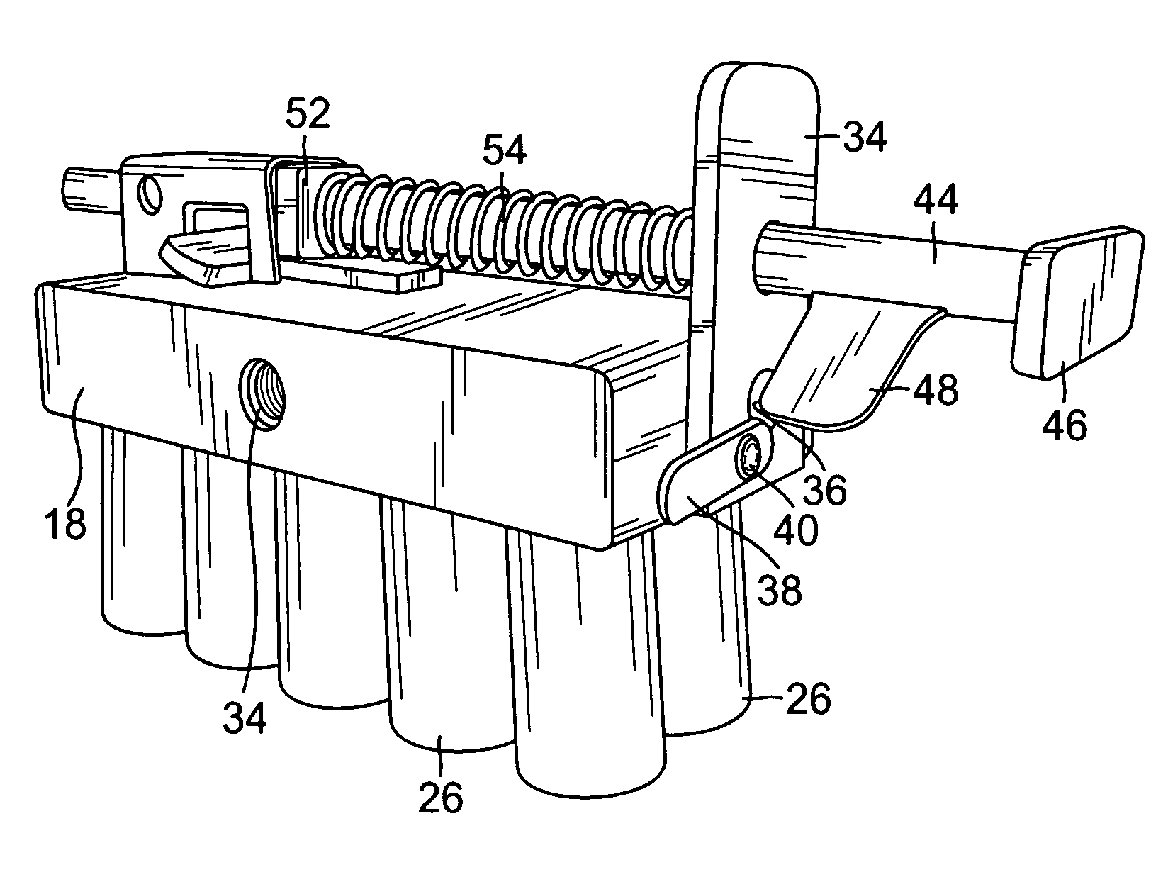 Multi barrel paint ball mine powered by firearm cartridge primer