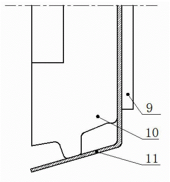 Method for pressing conical cover reinforcing ribs