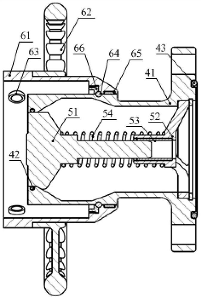 A large-bore dry-type quick connector