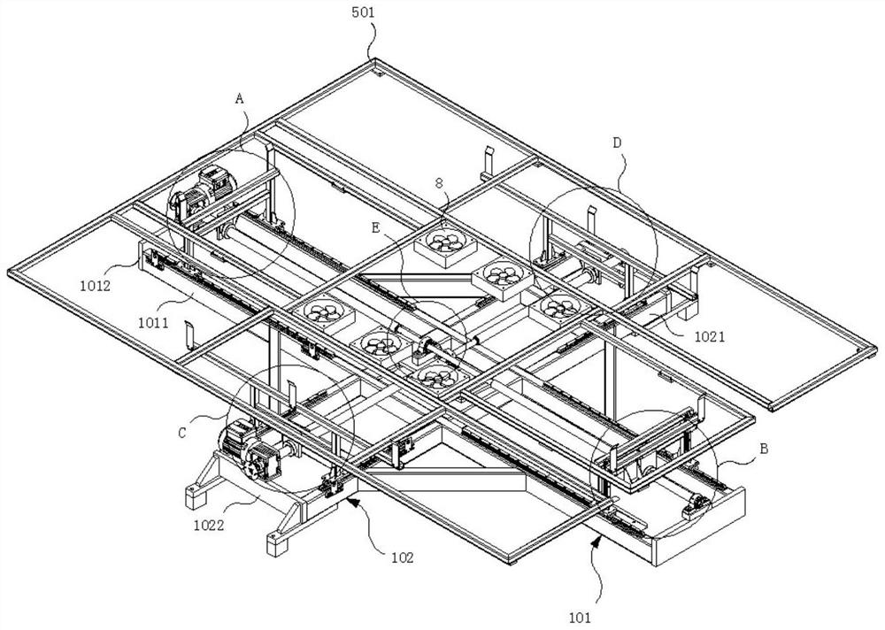 A centering mechanism for carpet forming machine