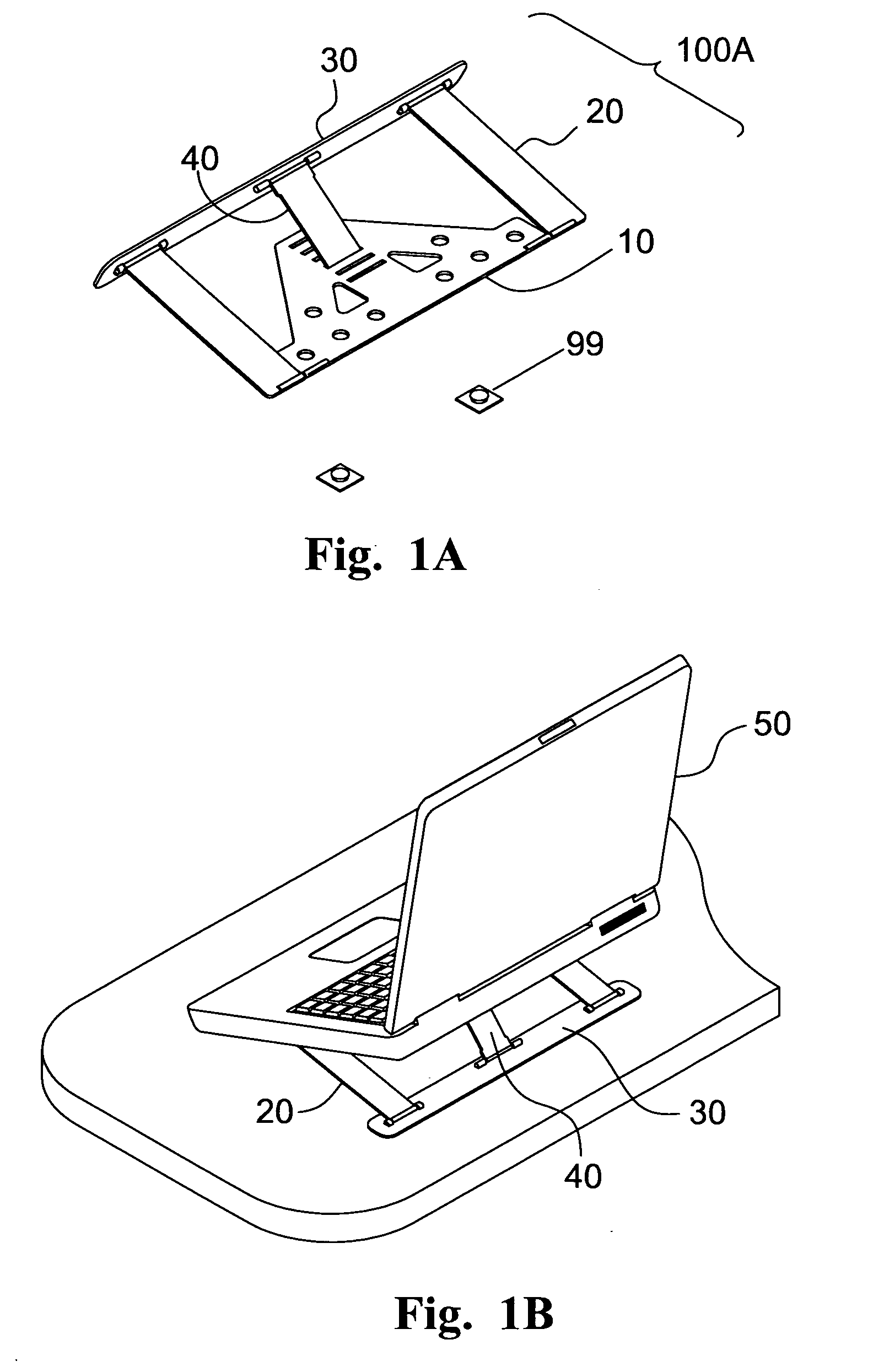 Laptop computer supporting device