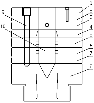 Profile forming mold of single-layer door frame