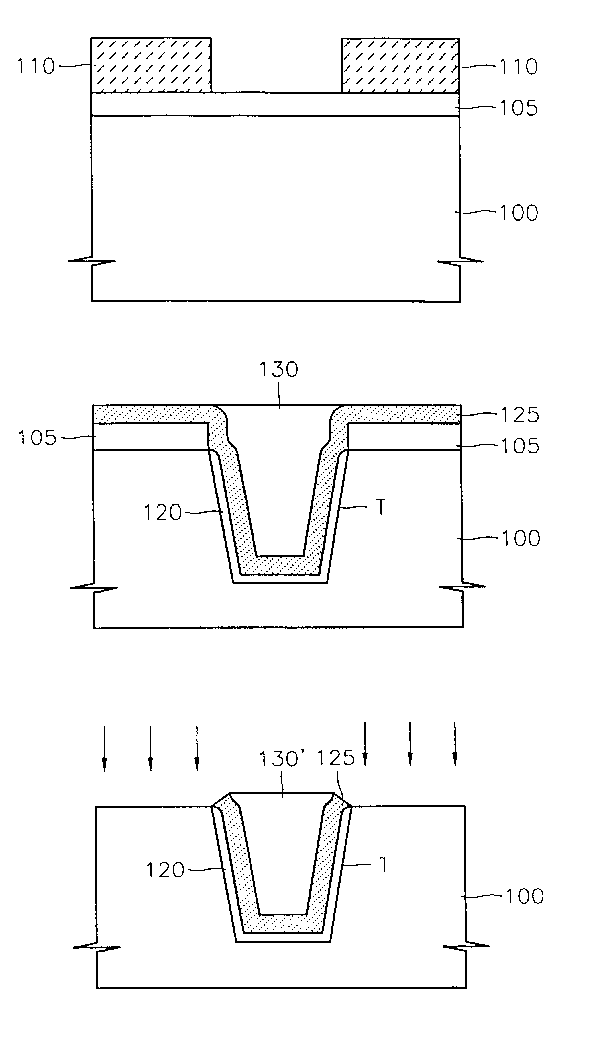 Method of fabricating a semiconductor device using trench isolation method including hydrogen annealing step