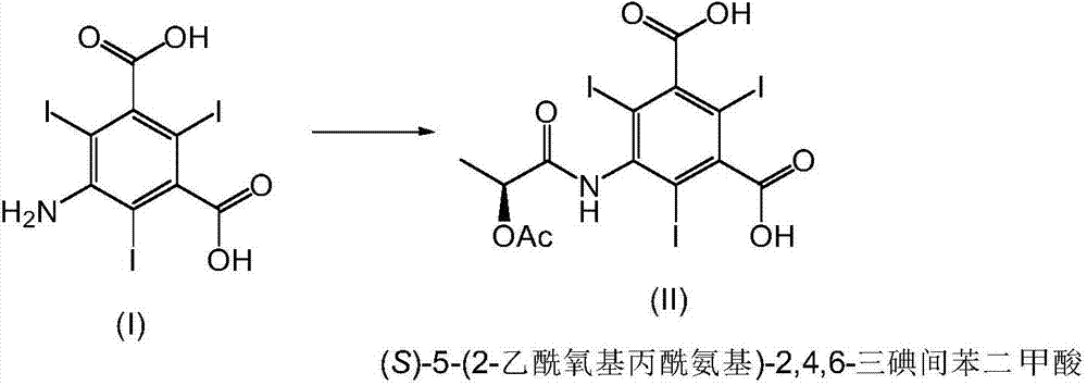 Manufacture of a triiodinated contrast agent