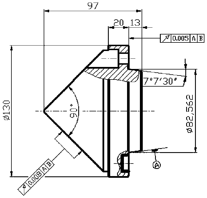 Flange centre grinding method