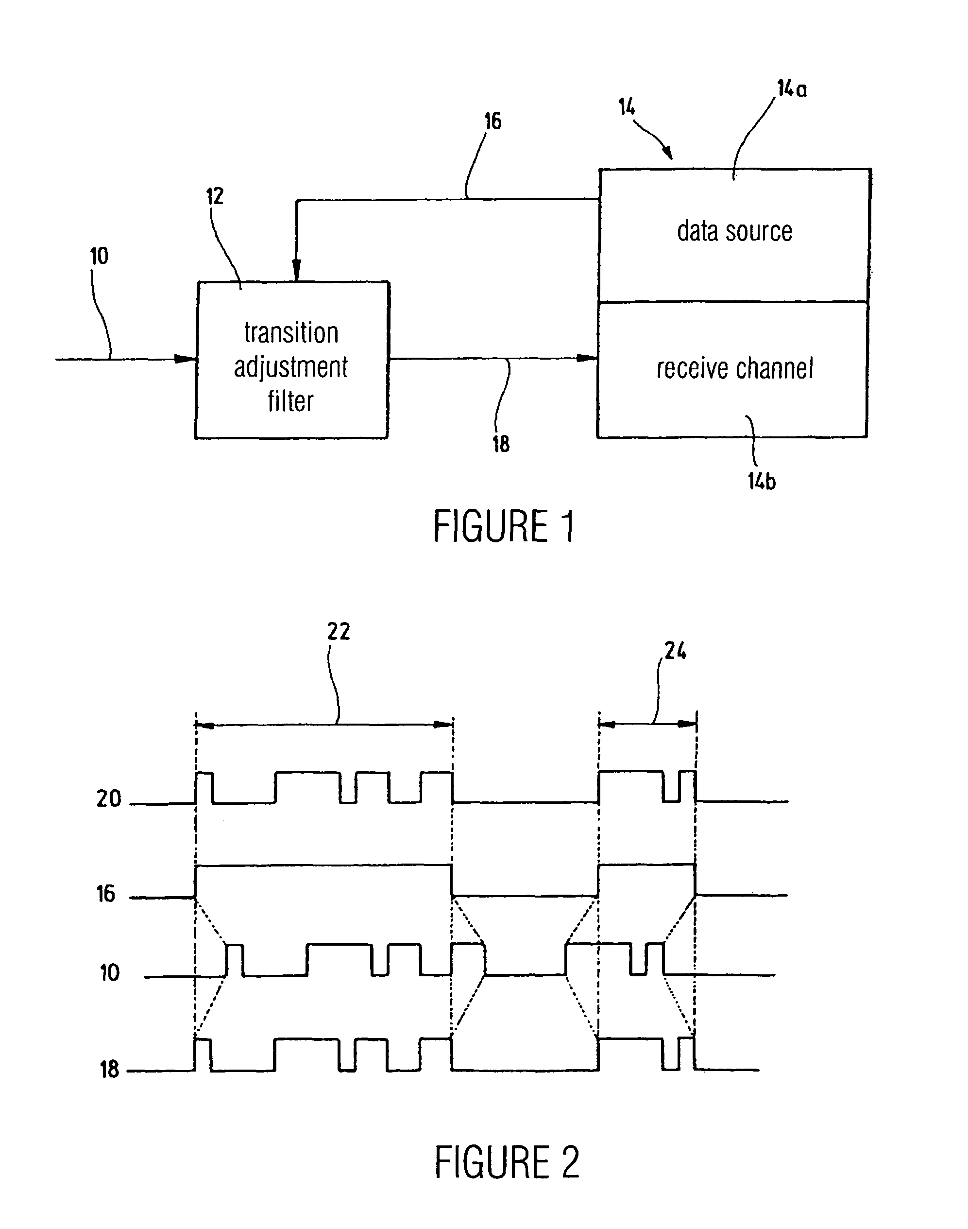 Method and apparatus for adjusting transitions in a bit stream