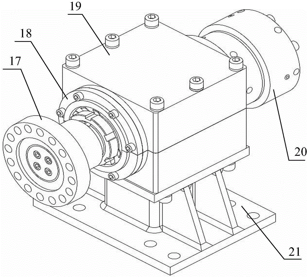 Gearbox no-load running-in test bed with self-centering positioning and clamping device