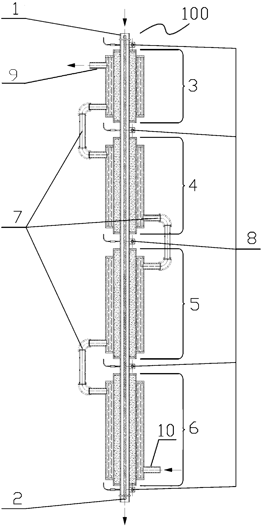 Sleeve type helium temperature-control sediment sampling device applied to high-temperature gas cooled reactor