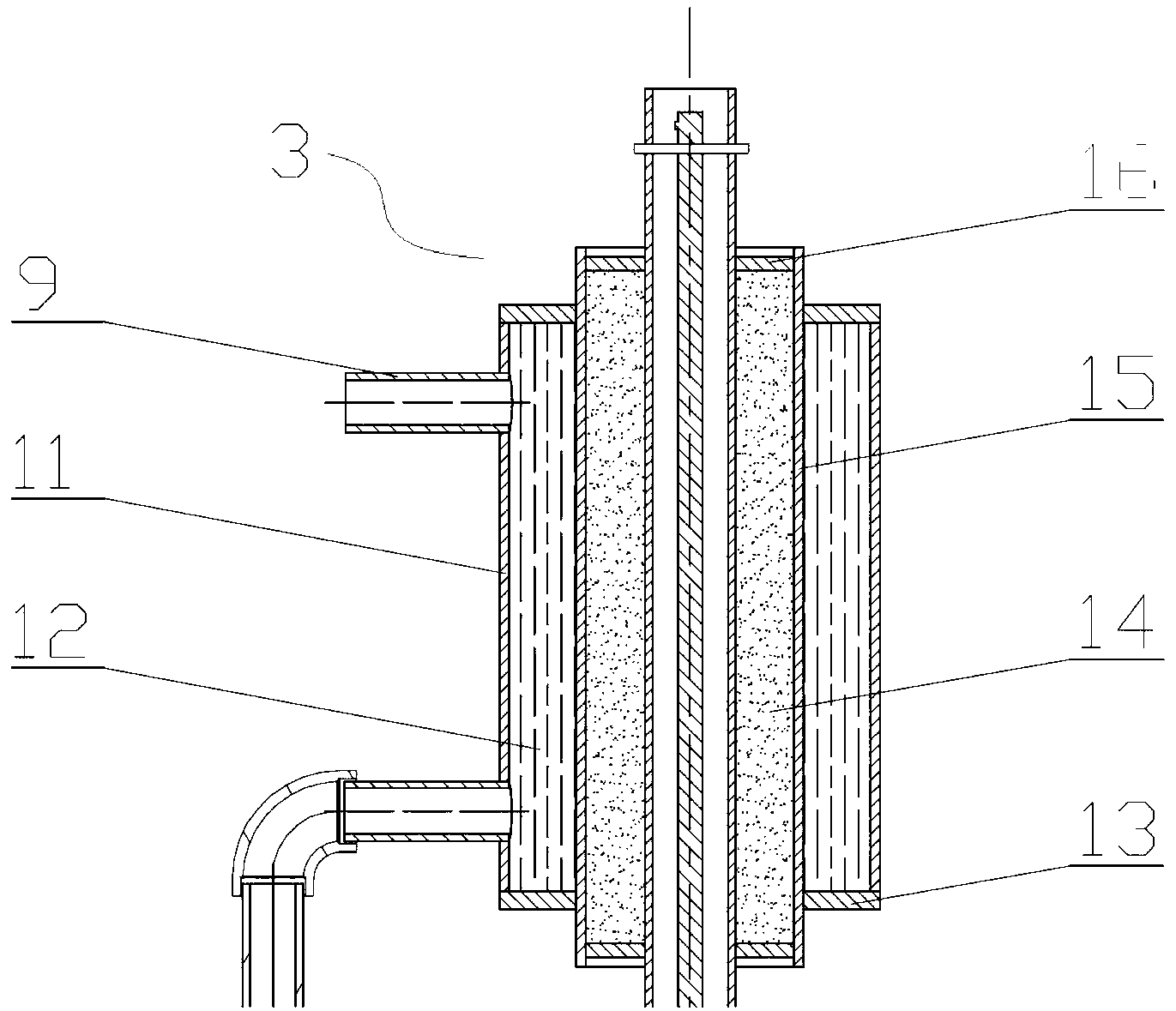 Sleeve type helium temperature-control sediment sampling device applied to high-temperature gas cooled reactor