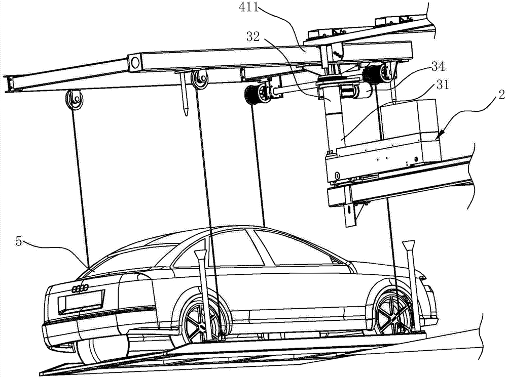 Avoidance-free lifting type parking device