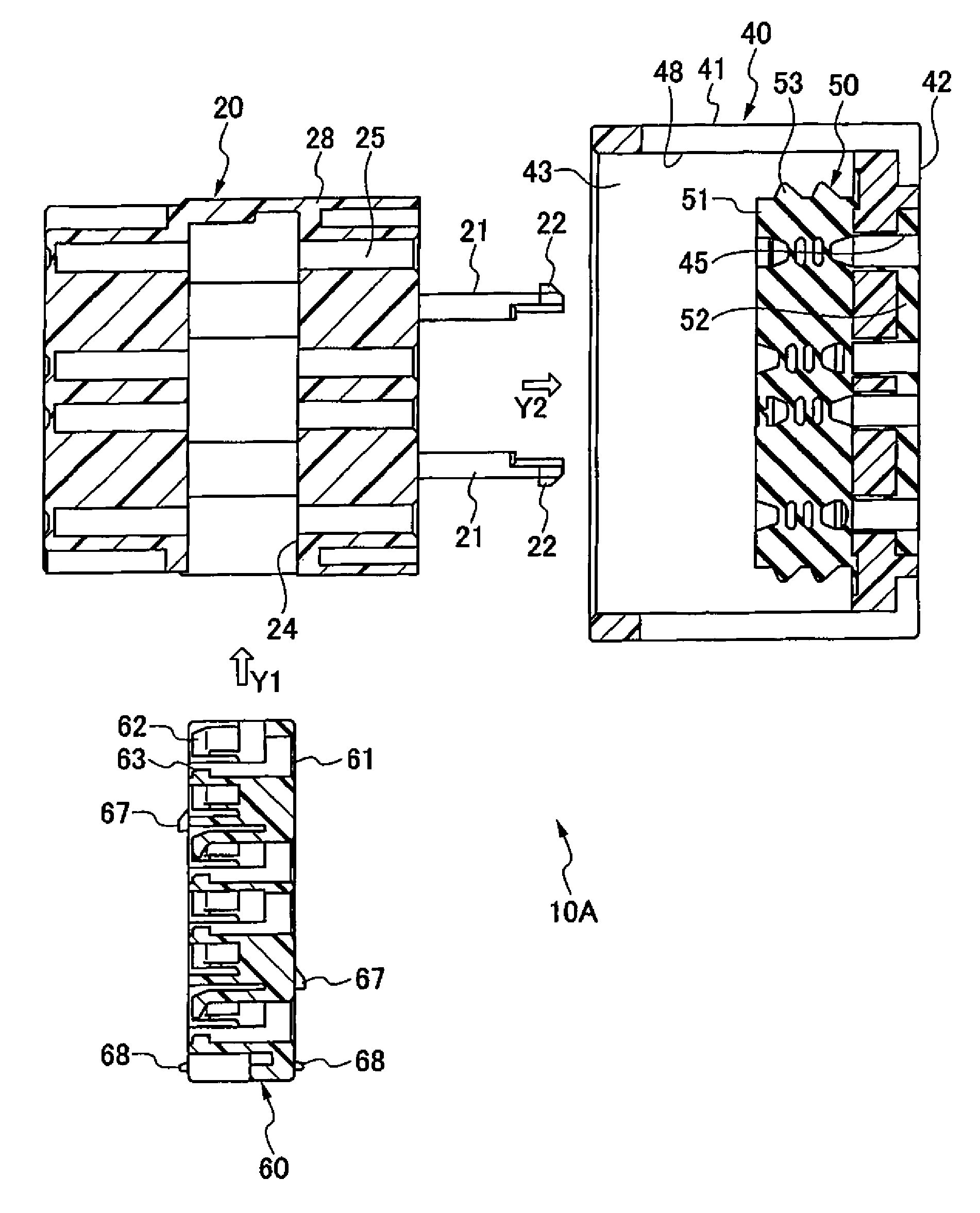 Connector for preventing terminal insertion in the terminal insert hole