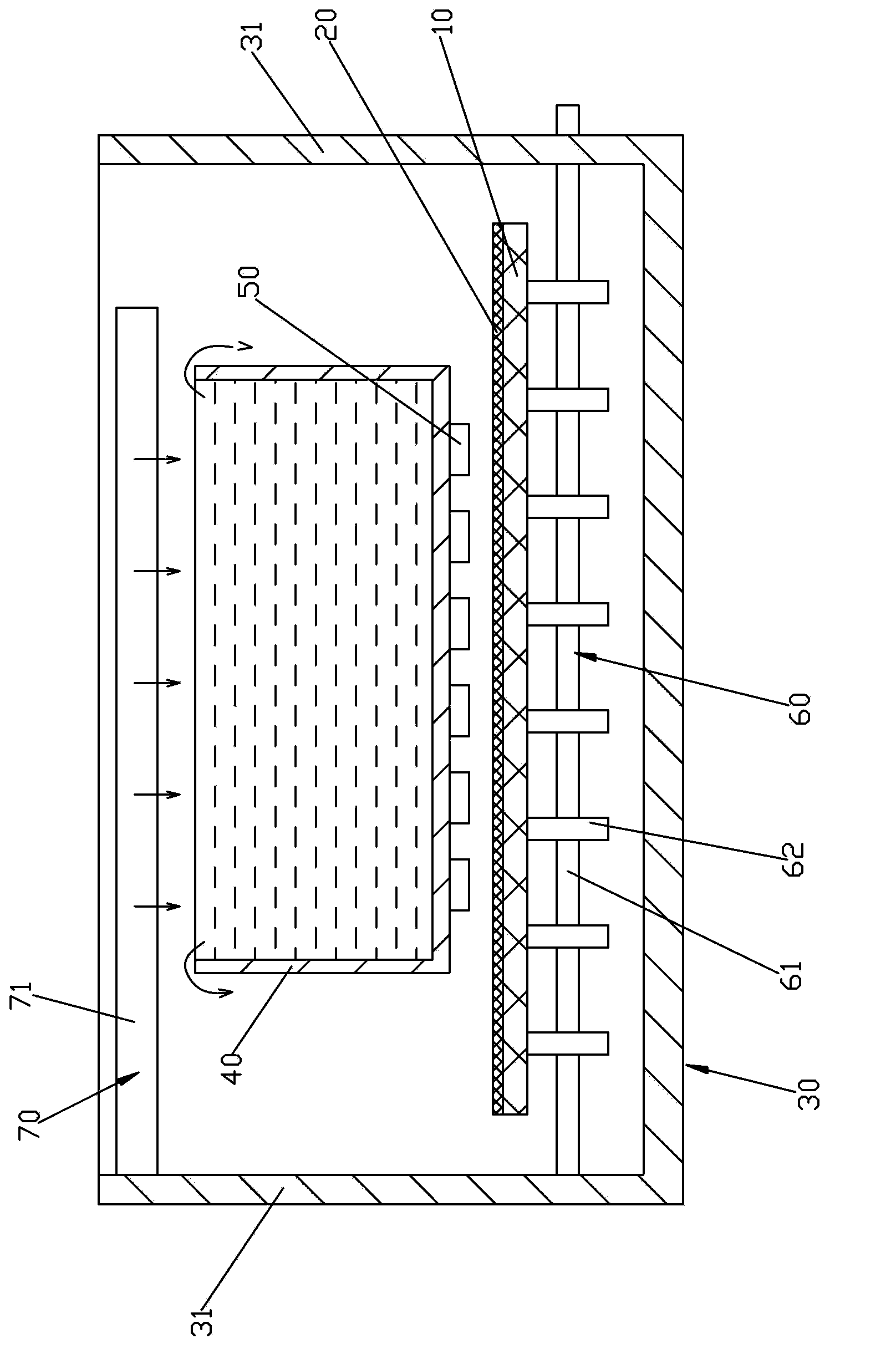 Cleaning device for liquid crystal glass substrate