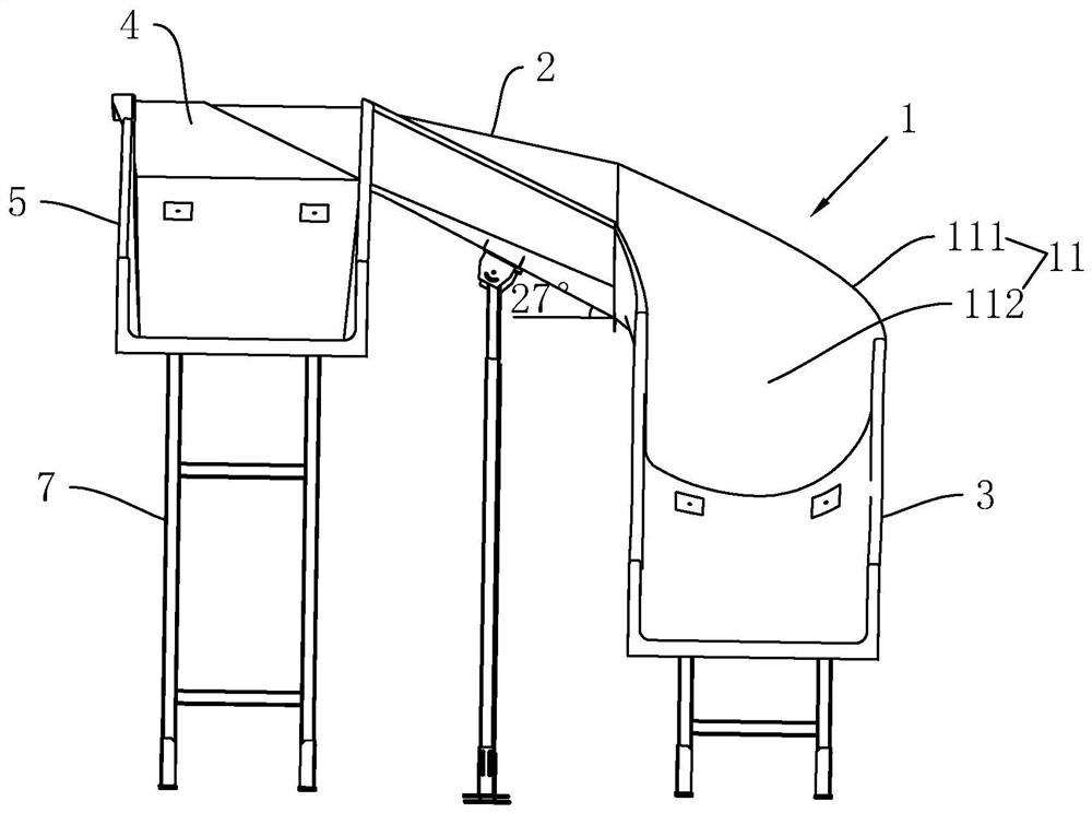 Logistics sorting chute and manufacturing method thereof