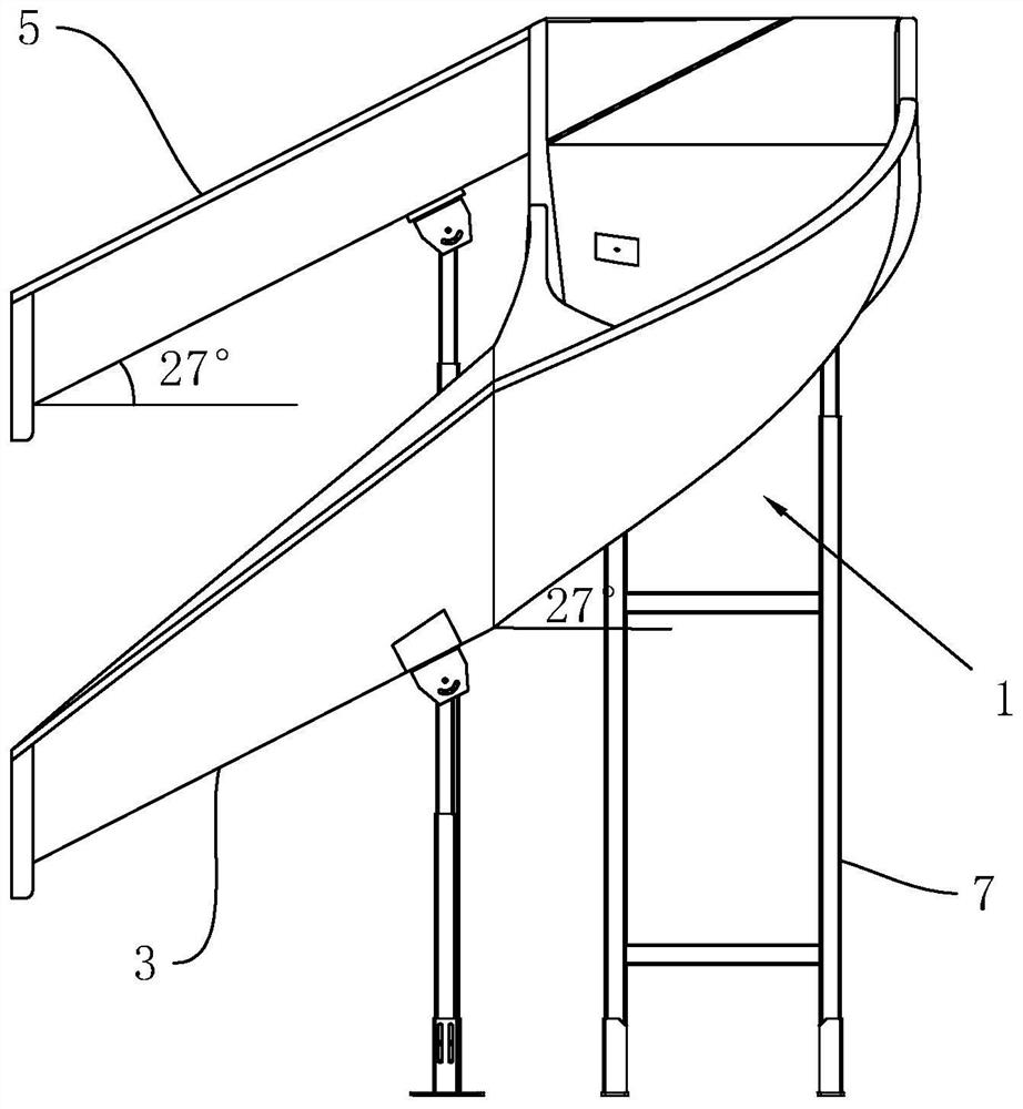 Logistics sorting chute and manufacturing method thereof