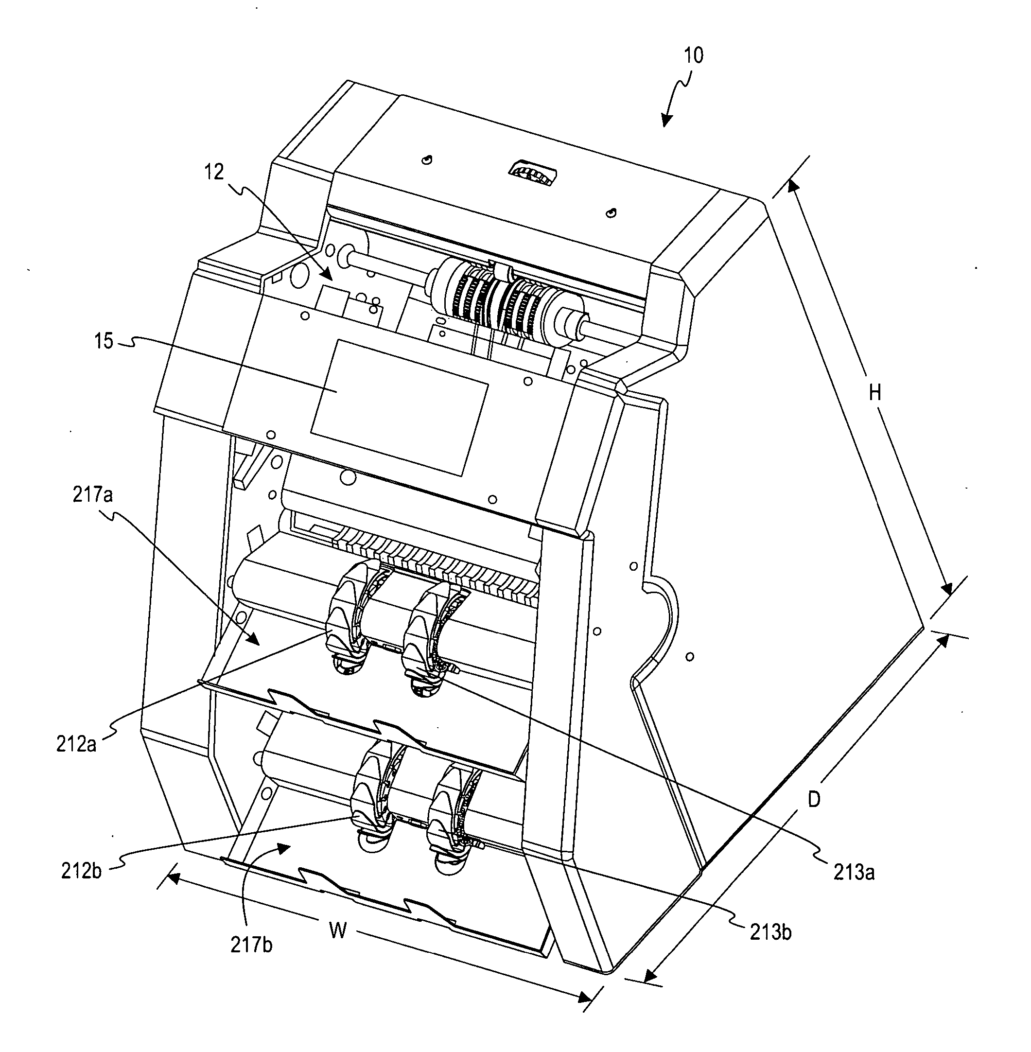 Currency processing device having a multiple stage transport path and method for operating the same