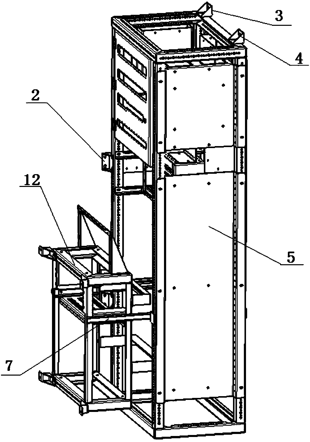 Installing structure of railway vehicle signal cabinet