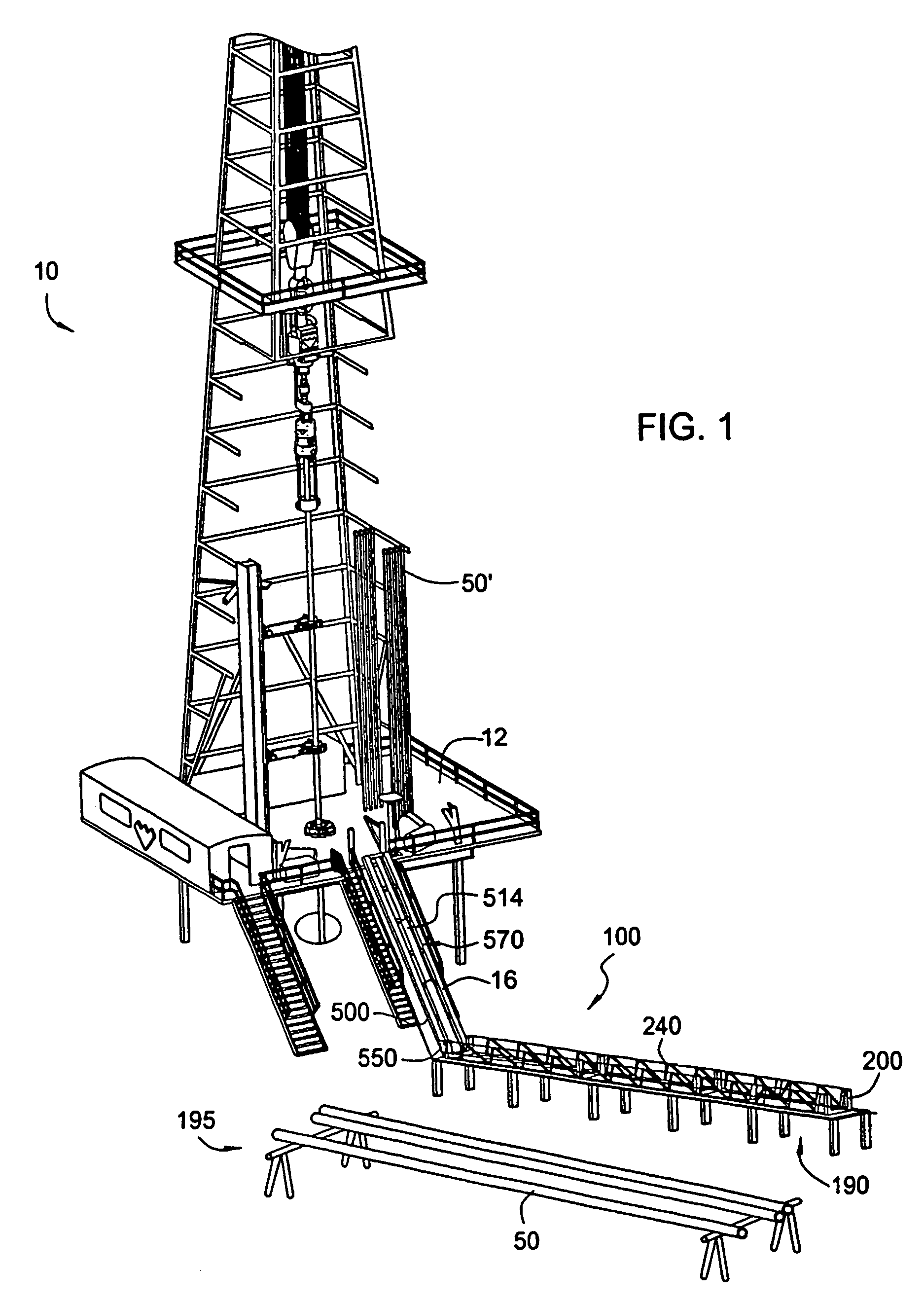 Height-adjustable pipe pick-up and laydown machine