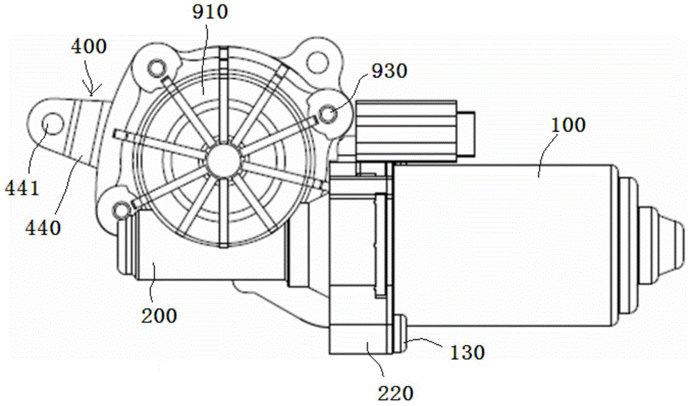 Motor assembly for lifting seat and vehicle seat containing motor assembly
