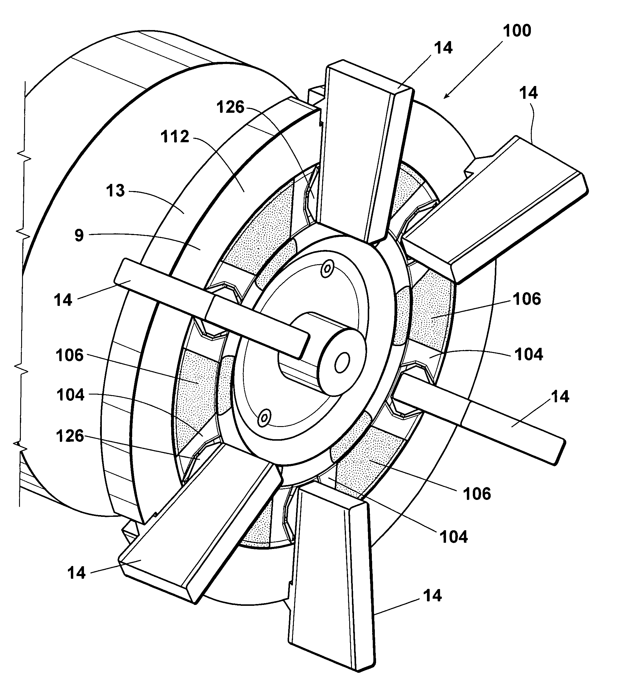 Throwing wheel assembly