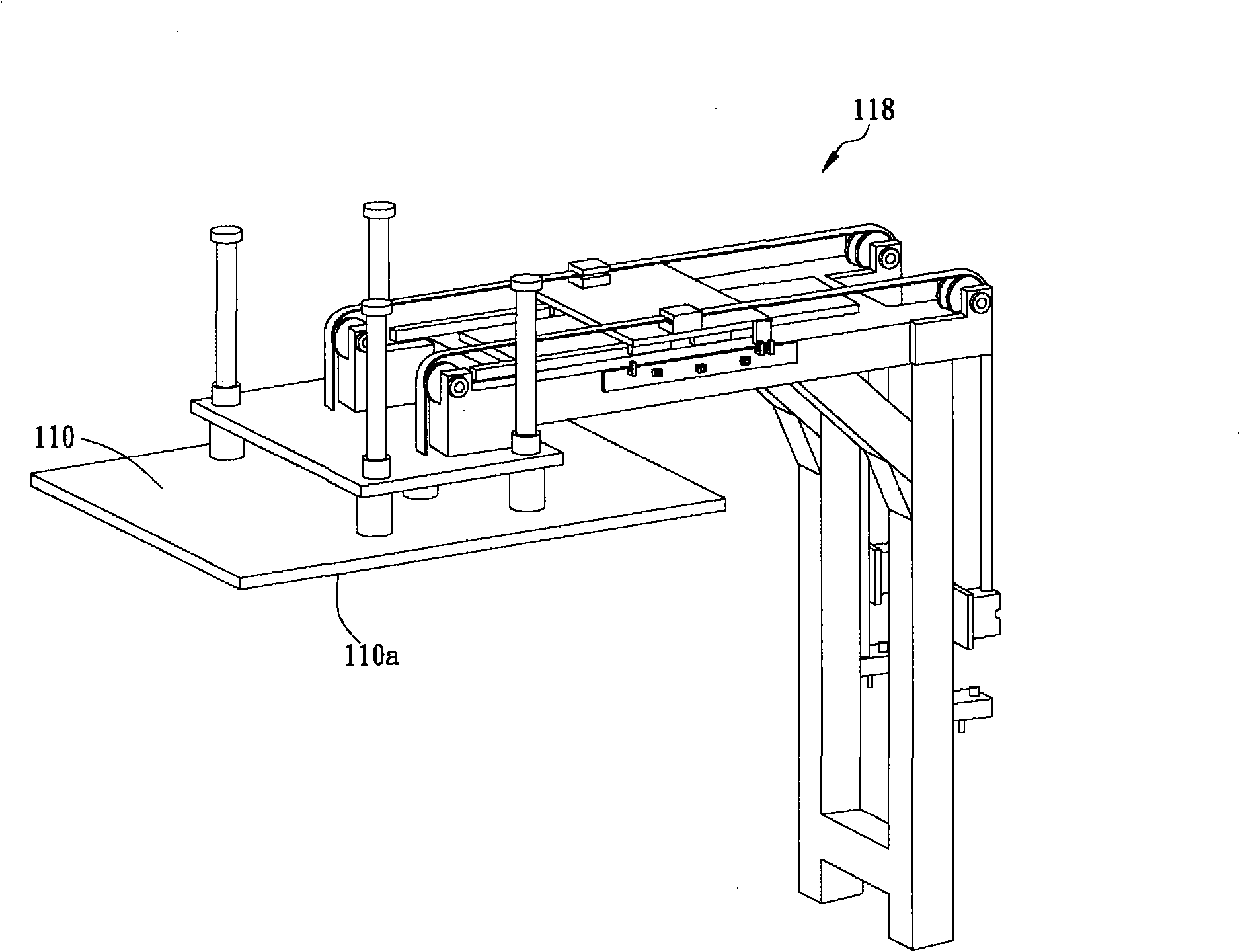 Turning device for turning plate body and turning method