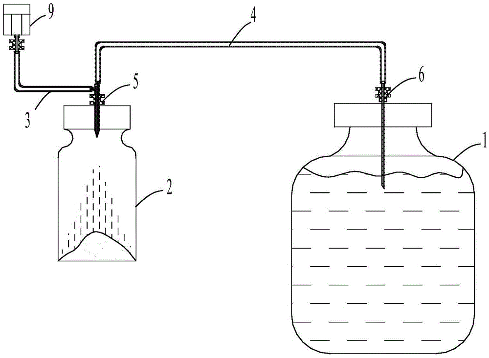 Medicine dispensing method for powder injection bottle and medicine dispensing mechanism