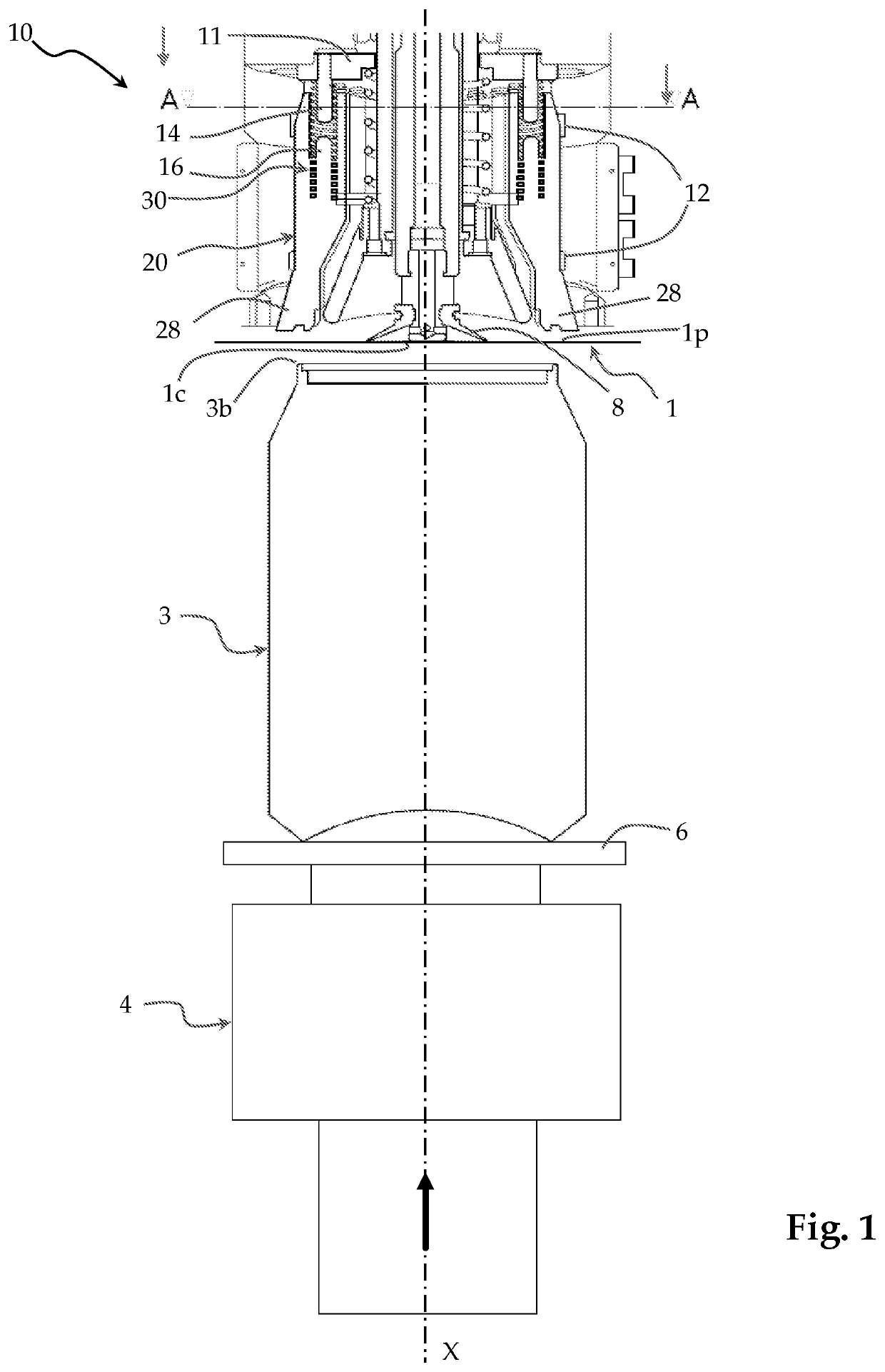 Capsule-sealing machine equipped with an improved type of sealing head for applying a covering capsule to the top surfaces of cans and their improved sealing head and can equipped with the covering capsule