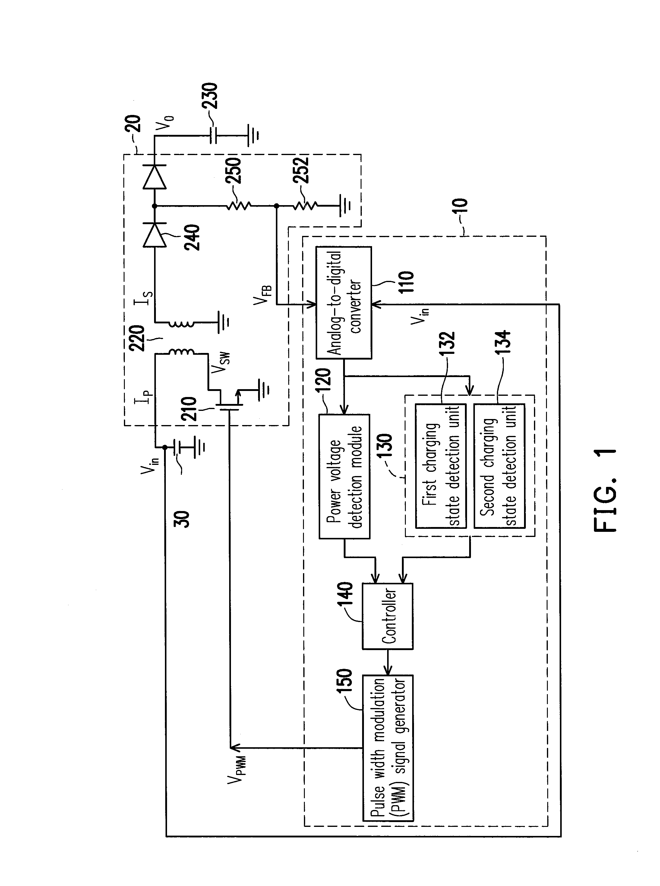 Flash charging protection circuit and control method thereof