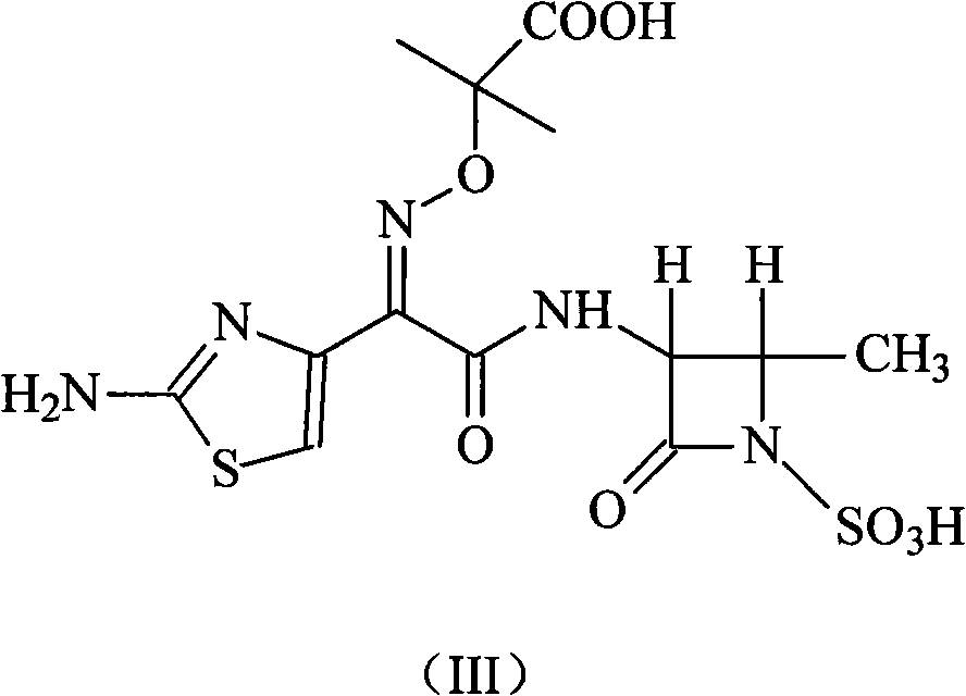Compound of aztreonam and a synthetic method thereof