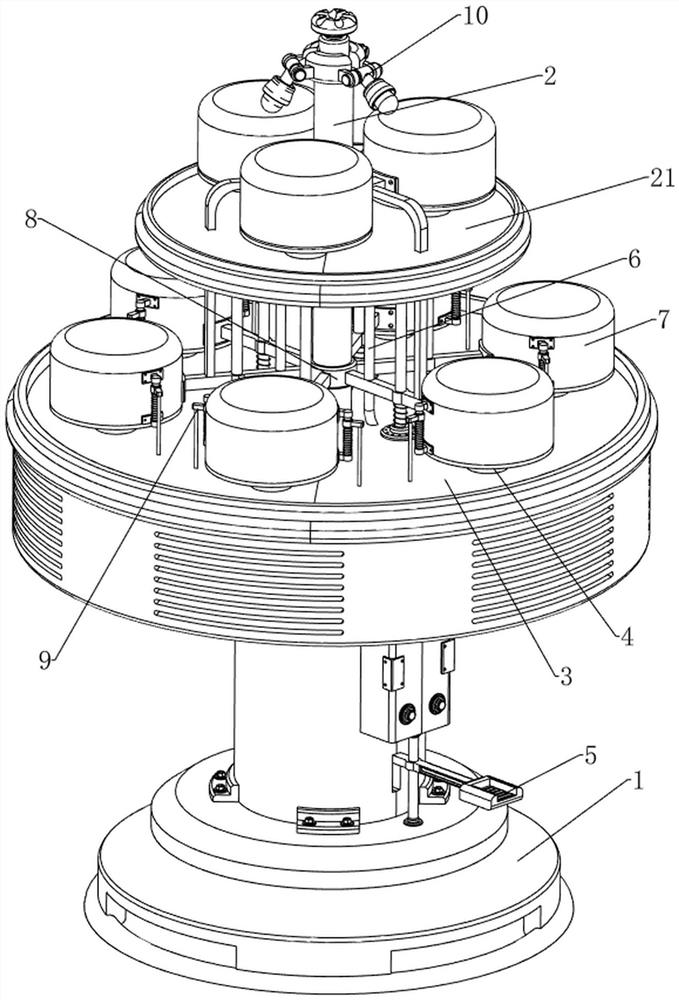 A multi-angle cake display stand that is easy to pick and place