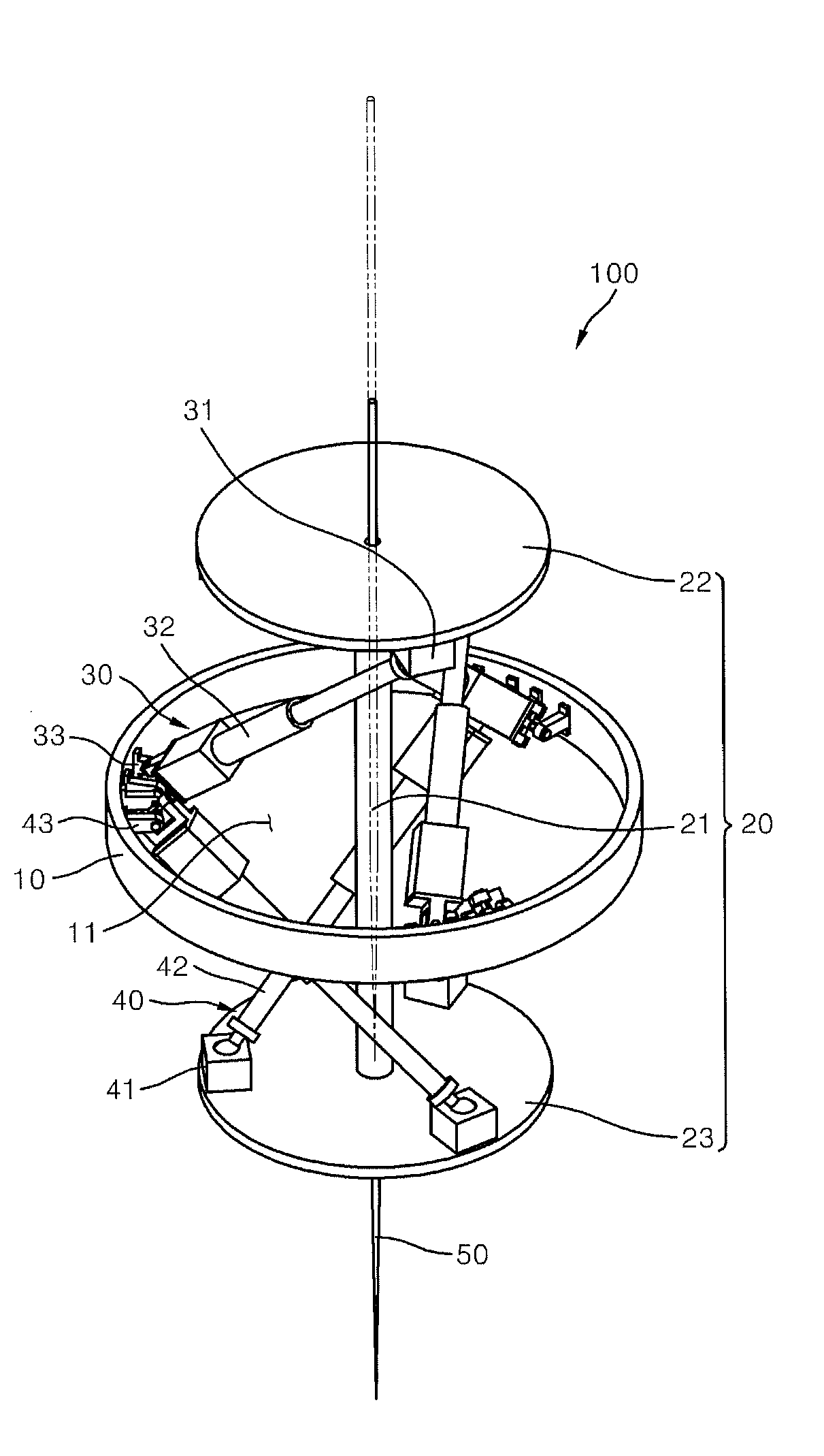 Needle-coupled parallel mechanism