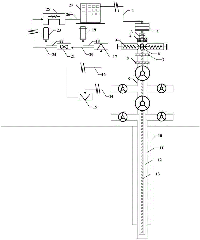 Natural gas power generation electric heating wax removing and preventing device based on skin effect and application thereof