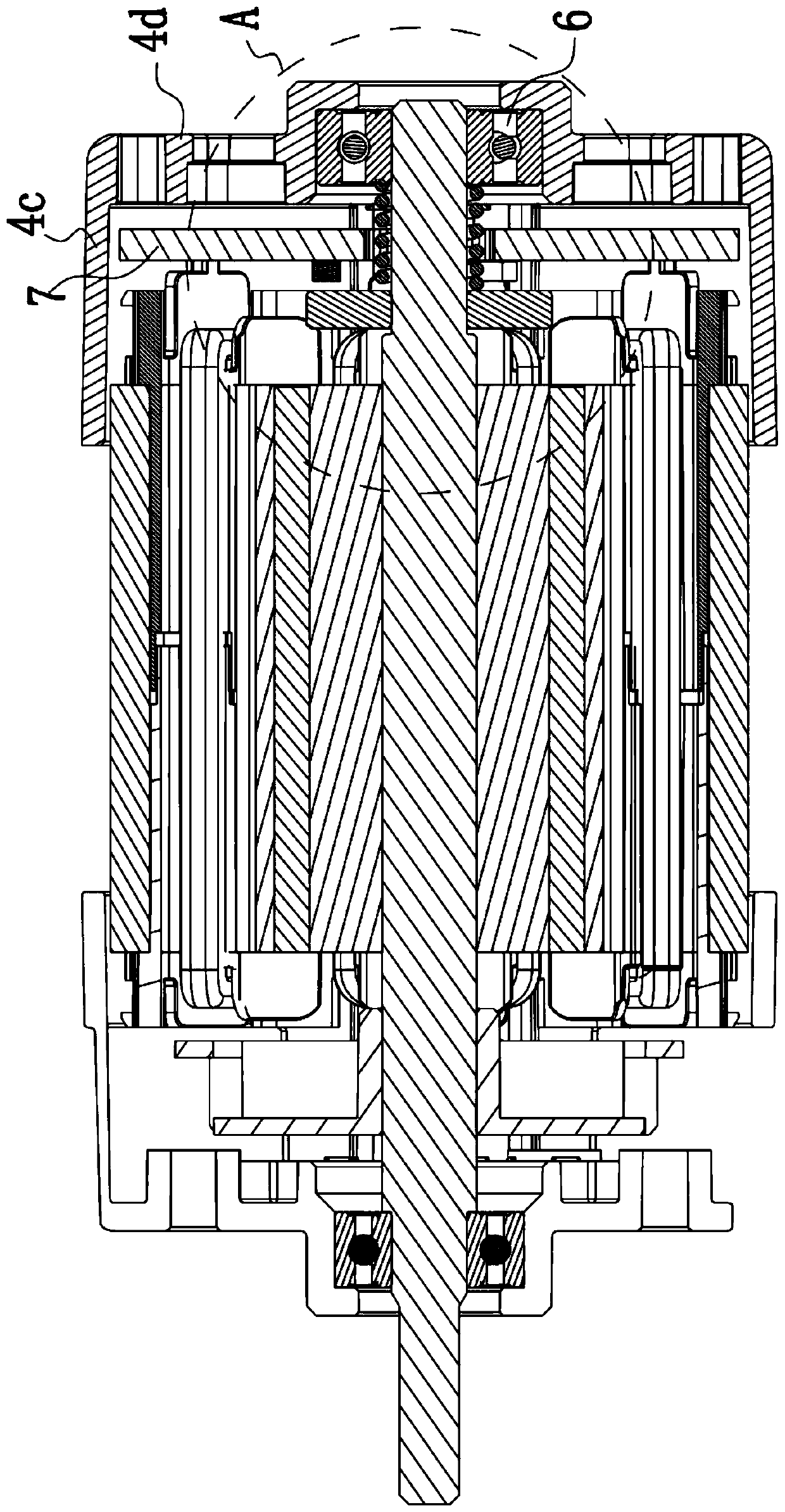 High-reliability motor bearing structure