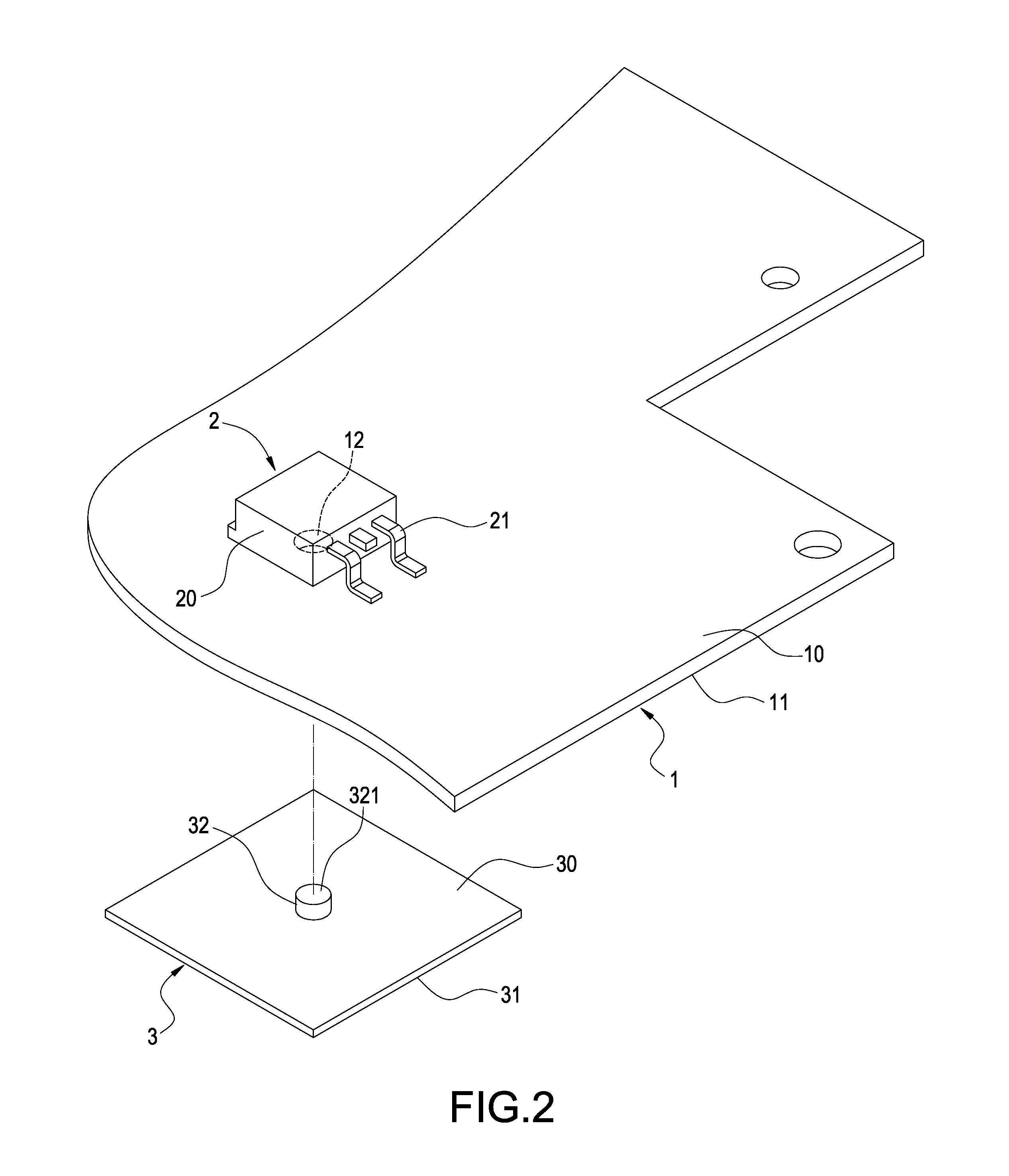 Heat dissipating module and method of combining the same