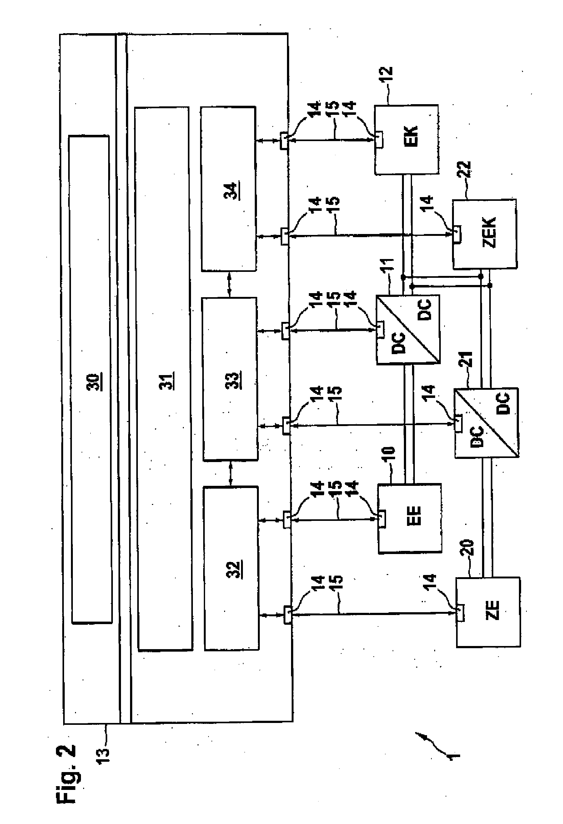 Control concept for limit-value management for dc/dc converter in an energy system