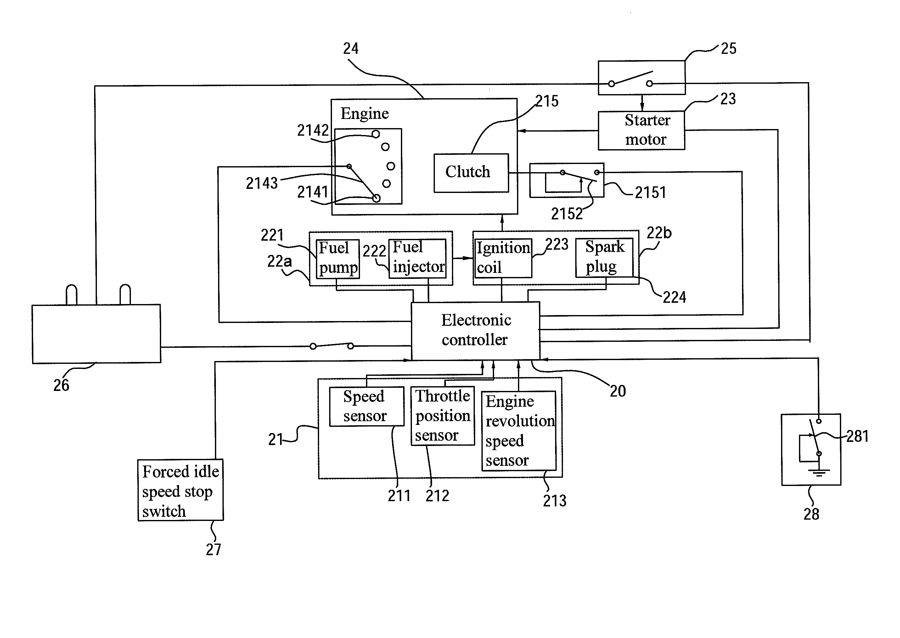 Engine idle speed control system and method for vehicular gear