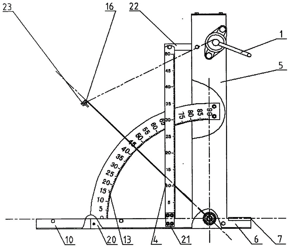 Inclined plane instrument device for measuring friction coefficient and friction angle of granular materials