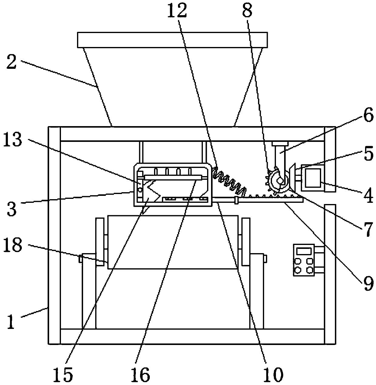 Material blockage detection device for mechanical equipment