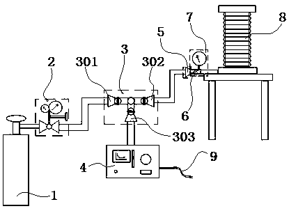 Complete device for gas test of SF6 circuit breaker