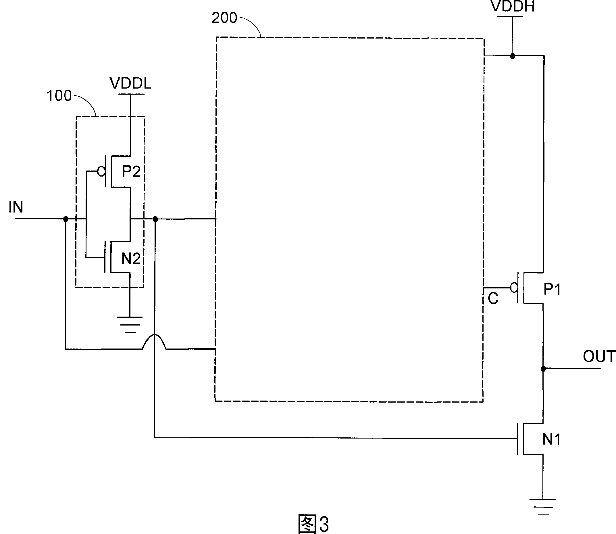Electric potential switching device