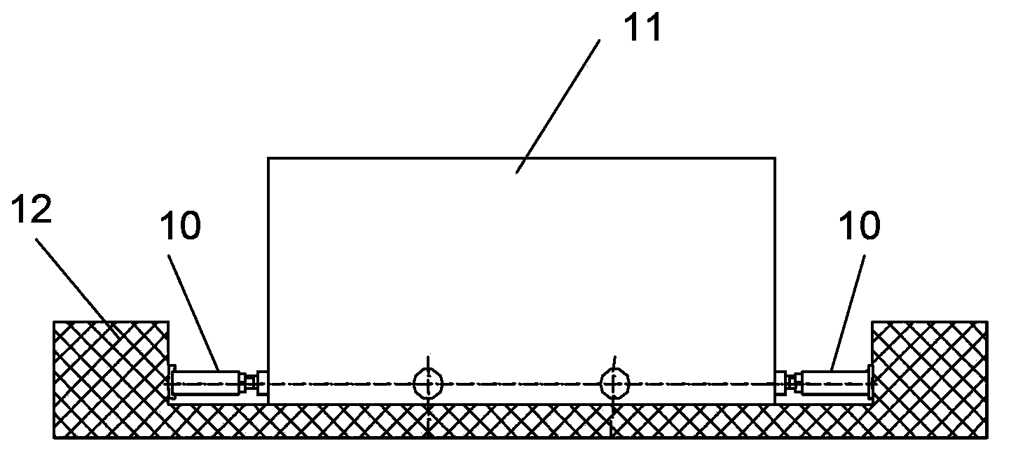 Adjustable bearing device and mounting method of rolling mill gearbox casing