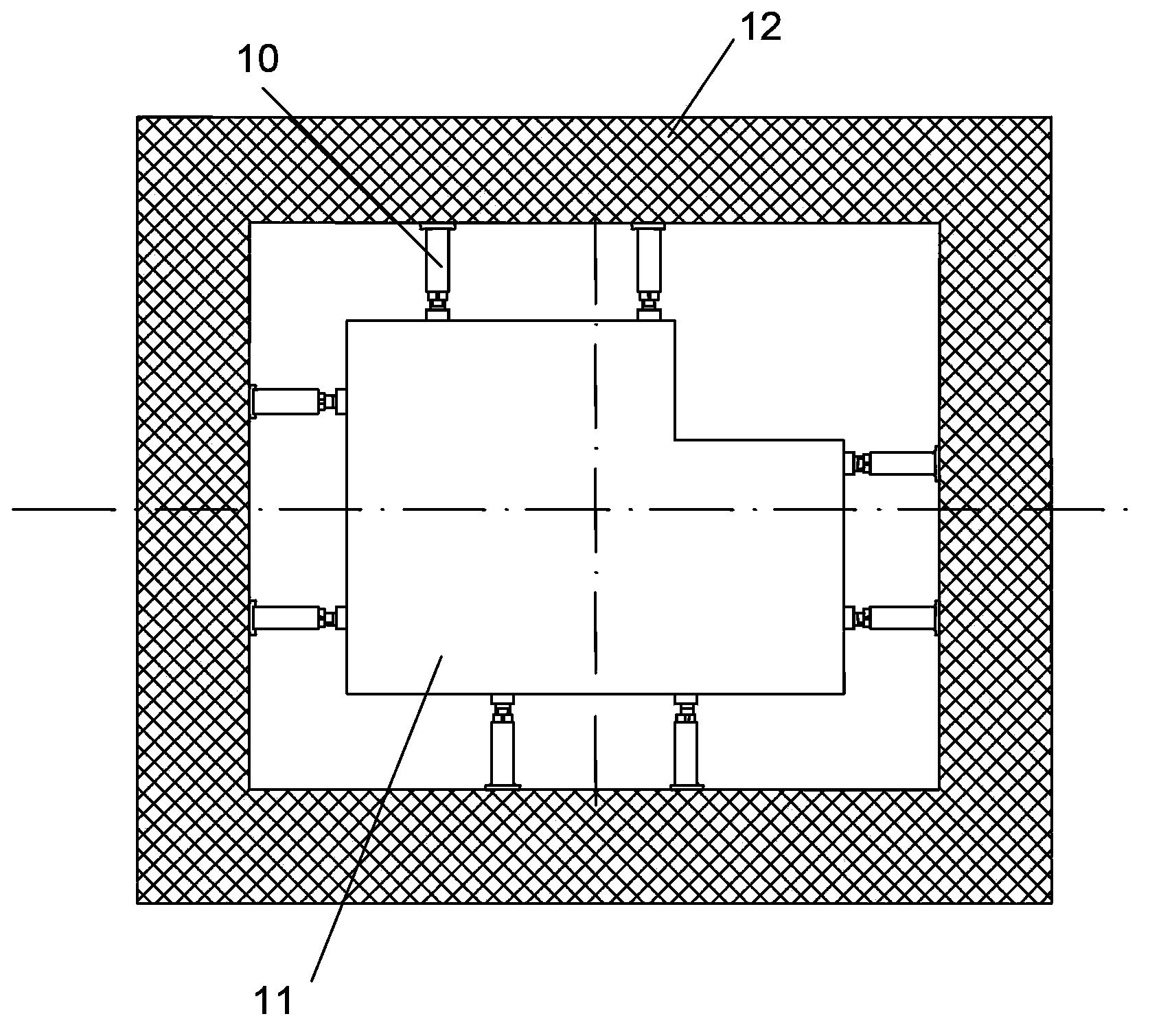 Adjustable bearing device and mounting method of rolling mill gearbox casing