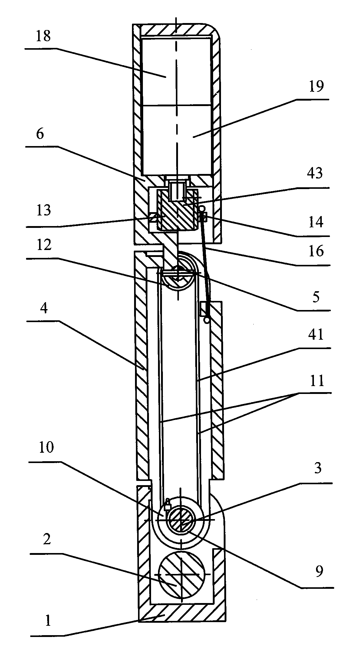 Under-actuated bionic finger device with function of pre-bending grasping