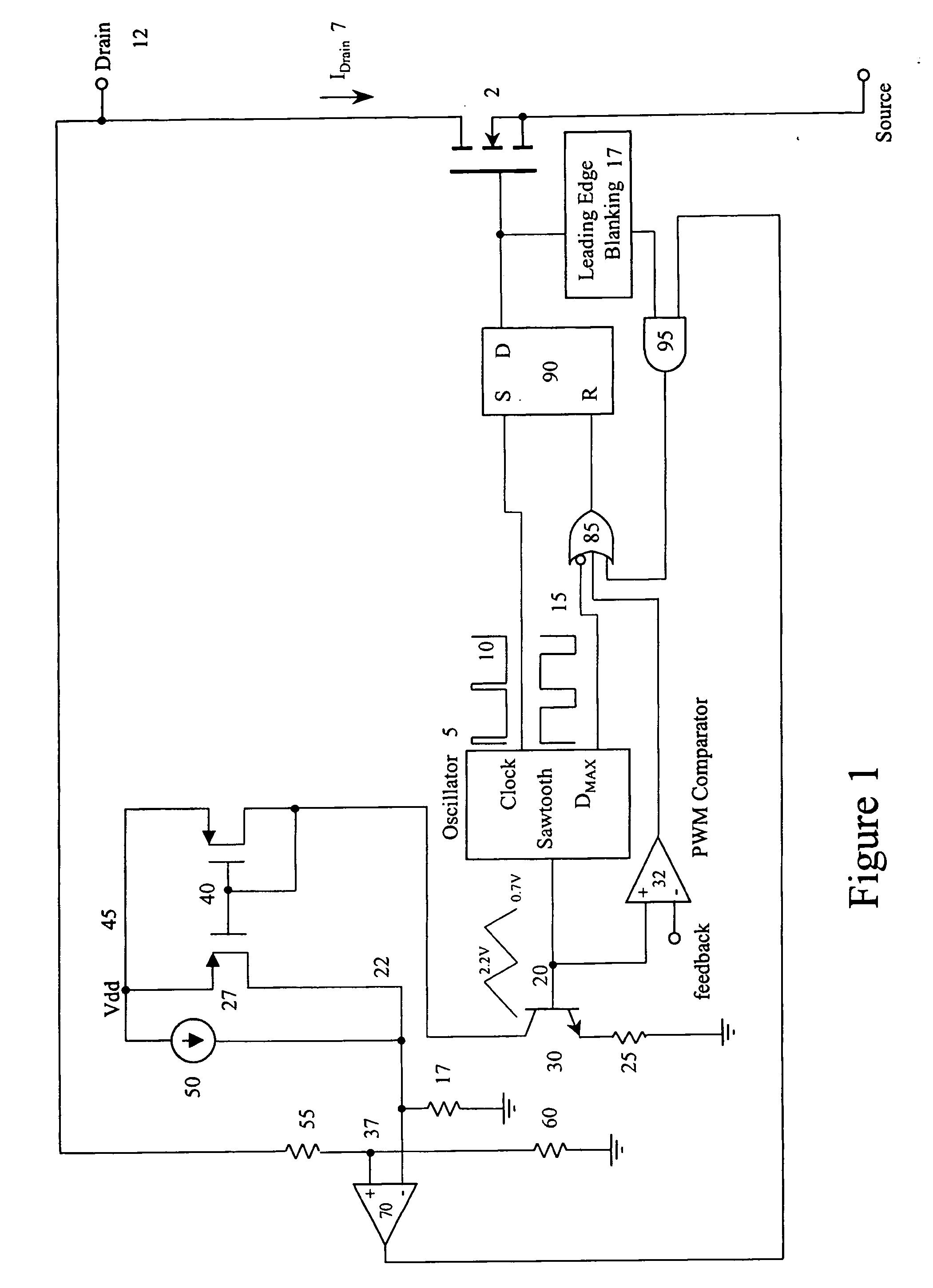 Method and apparatus for maintaining a constant load current with line voltage in a switch mode power supply