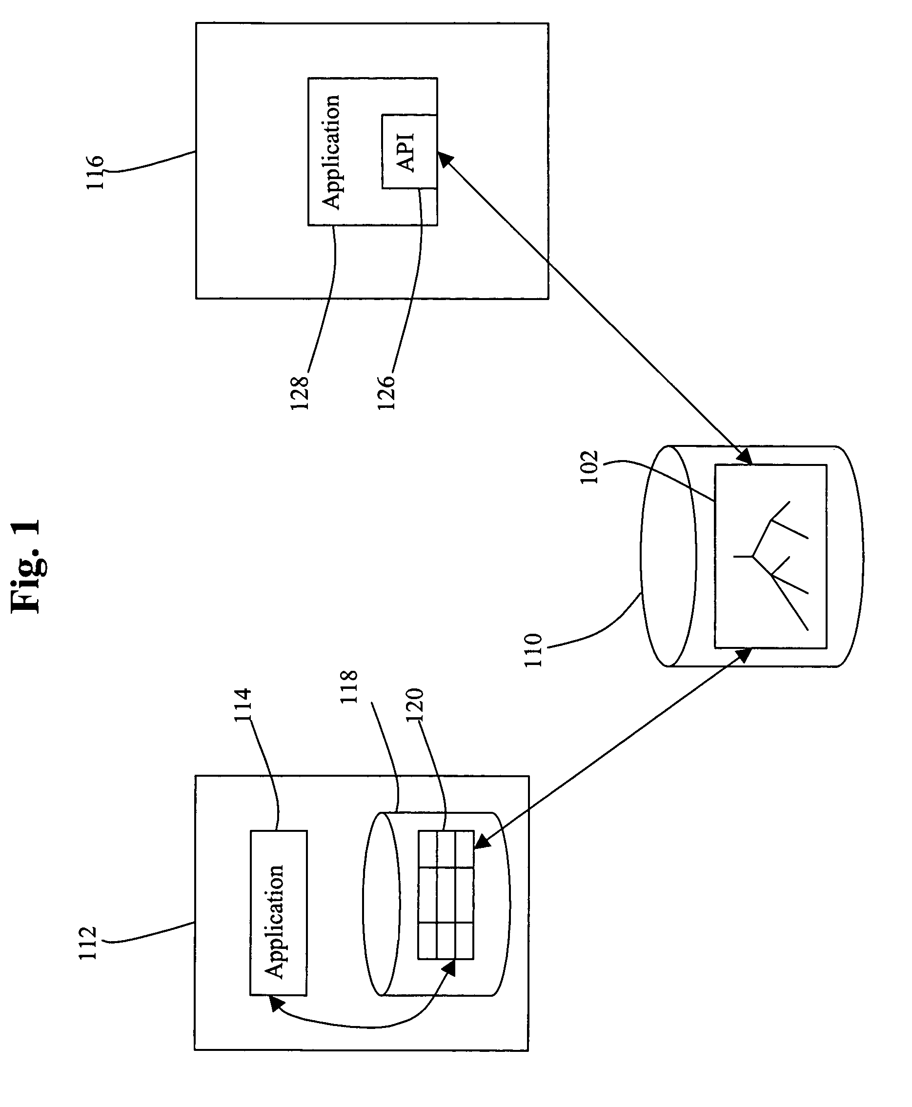 Method and system for implementing and accessing a virtual table on data from a central server