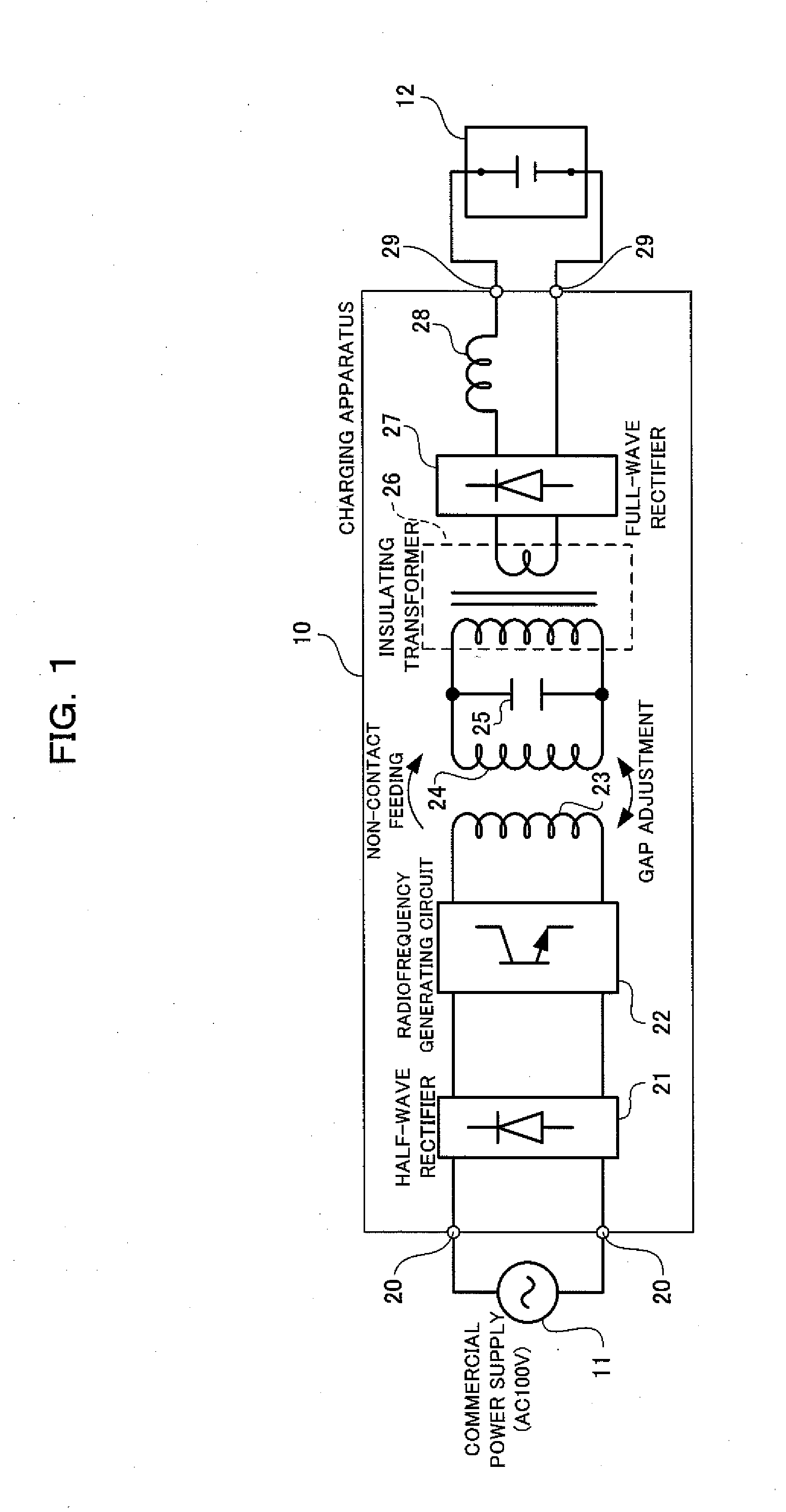 Charging apparatus for lead storage battery