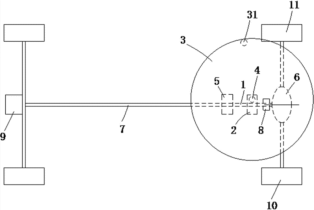 Gyroscope-type transmission device for vehicle