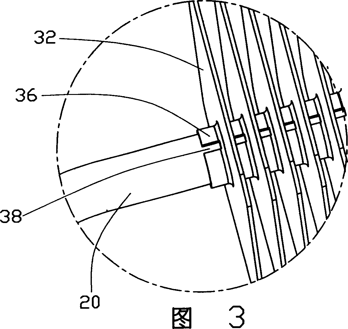 Combining method for heat pipes and radiating fins