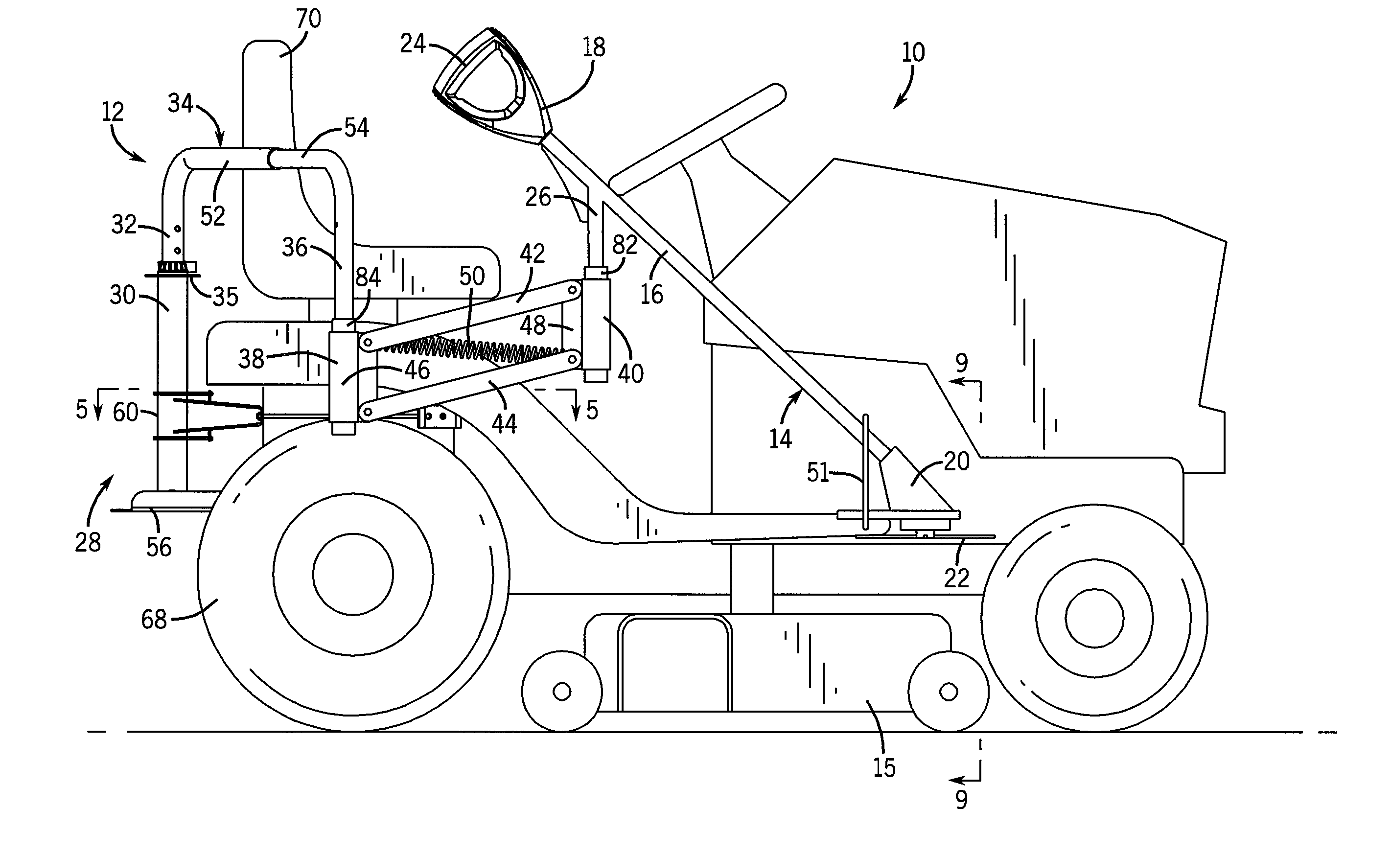 Accessory mount arrangement for a lawn vehicle